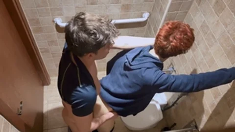 Bathroom Voyeurism Turns Him On Hard