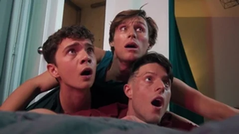 Men: Twink Trio Crashes Preston's Party, Joins the Fun