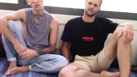 AmateursDoIt - Maxime next to Dennis on the couch