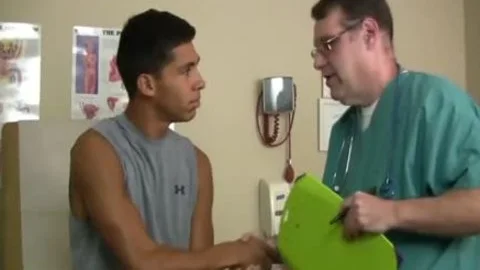 Medical Exam Of attractive Latino teen