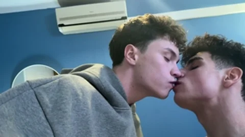 Bareback creampie makes these twinks squeal
