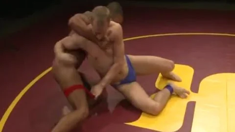 Two twinks Randall O'reilly And Damian Taylor Wrestle in nature's garb
