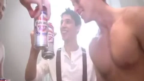 cute college twinks having a bareback pound party