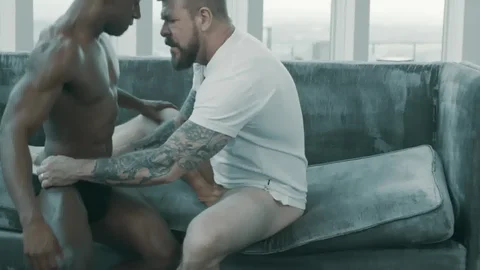Noir Male - Muscled huge penis Rocco Steele rimjob