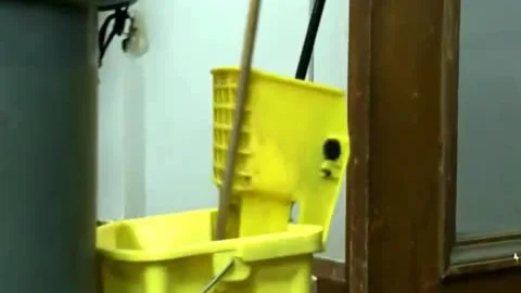 College weenie gets fastened And Used By Janitor