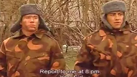 Two young Soldiers Have Some fun On A Mission