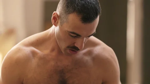 Big cock stretches his young tight hole