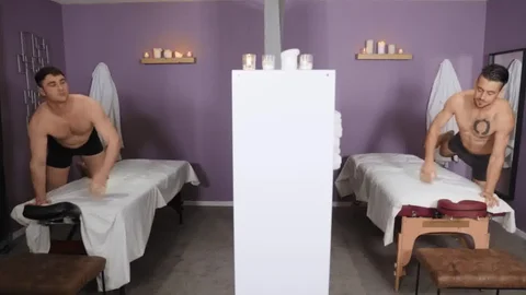 Drill My Hole - Inked Michael Boston tongue kissing massage