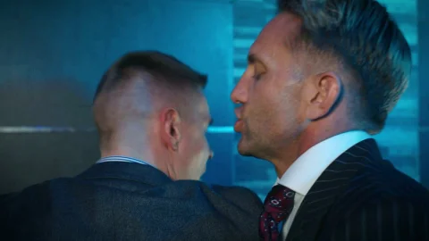 Suit stud takes bareback load