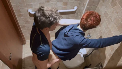 Bathroom Voyeurism Turns Him On Hard
