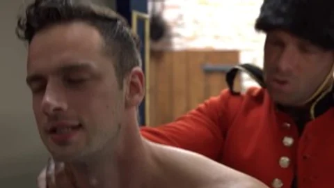 Menofuk.com: Billy Essex & tattooed Damon Heart doggy sex tape