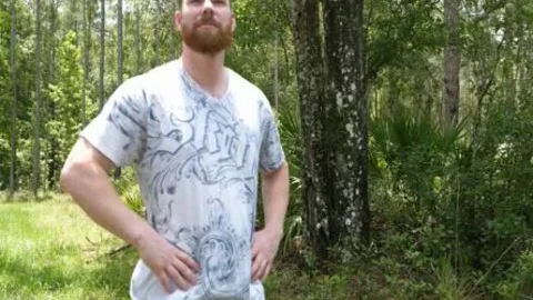 two Swinging cocks In The Woods