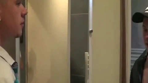 Dog Ryan And Kader Jawell nail In bathroom
