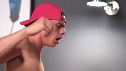 Next Door Studios: Bald caucasian gay bareback blowjobs