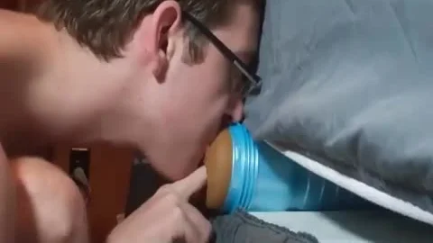 (9) Eating out and drilling my Misty Stone Fleshlight!
