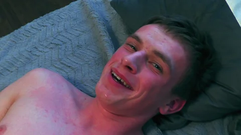 Shy guy with a bubble booty getting pounded on a bed